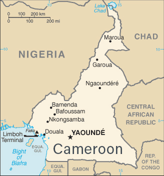 Cameroon map